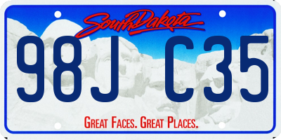SD license plate 98JC35