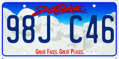 SD license plate 98JC46
