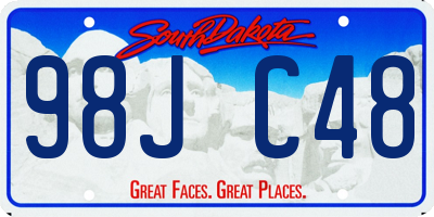 SD license plate 98JC48