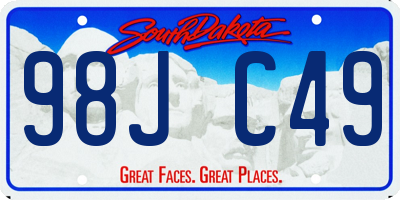 SD license plate 98JC49