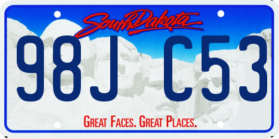 SD license plate 98JC53