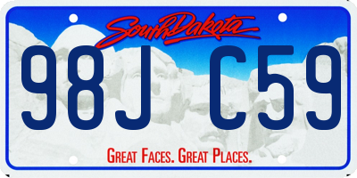 SD license plate 98JC59