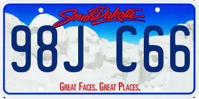 SD license plate 98JC66