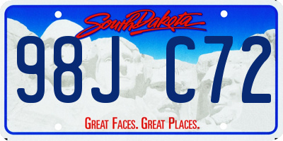 SD license plate 98JC72