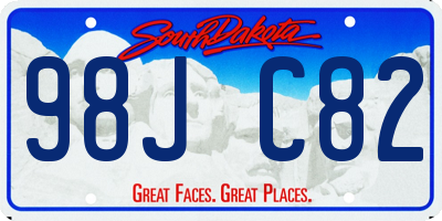 SD license plate 98JC82