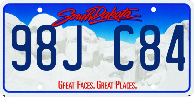SD license plate 98JC84