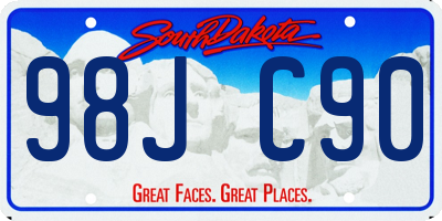 SD license plate 98JC90