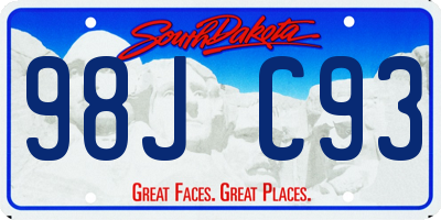 SD license plate 98JC93