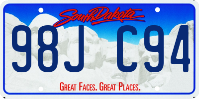 SD license plate 98JC94