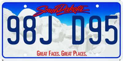SD license plate 98JD95