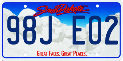 SD license plate 98JE02