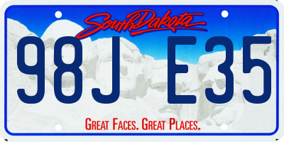 SD license plate 98JE35