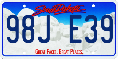 SD license plate 98JE39