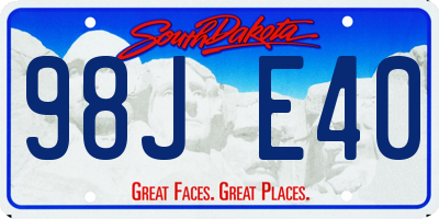SD license plate 98JE40
