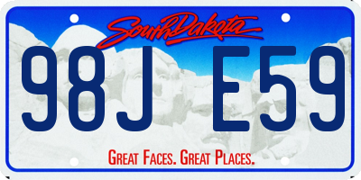 SD license plate 98JE59