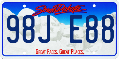 SD license plate 98JE88