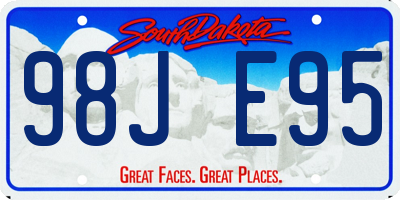 SD license plate 98JE95
