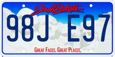 SD license plate 98JE97