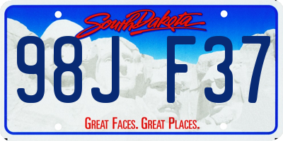SD license plate 98JF37
