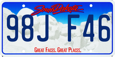 SD license plate 98JF46