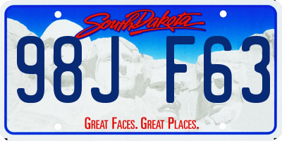 SD license plate 98JF63