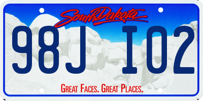 SD license plate 98JI02