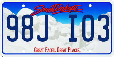 SD license plate 98JI03