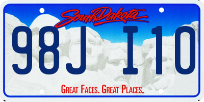 SD license plate 98JI10