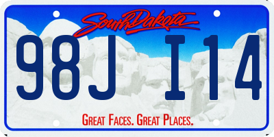 SD license plate 98JI14