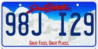 SD license plate 98JI29