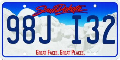 SD license plate 98JI32