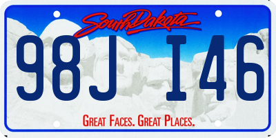 SD license plate 98JI46