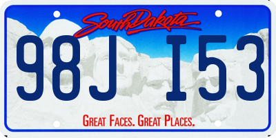 SD license plate 98JI53