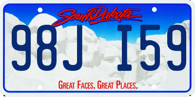 SD license plate 98JI59
