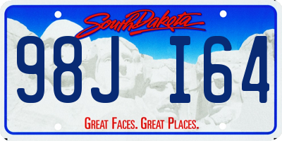 SD license plate 98JI64