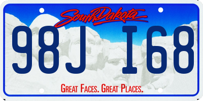 SD license plate 98JI68