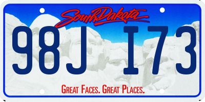 SD license plate 98JI73