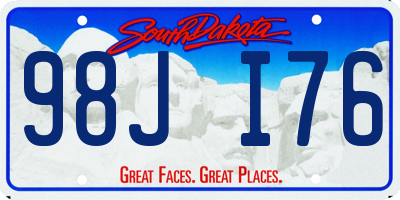 SD license plate 98JI76