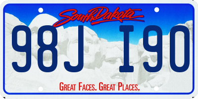 SD license plate 98JI90