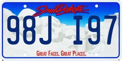 SD license plate 98JI97