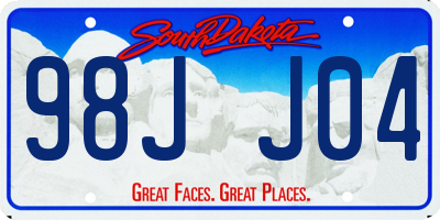 SD license plate 98JJ04