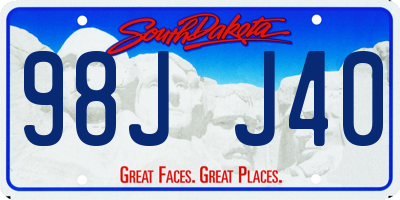SD license plate 98JJ40