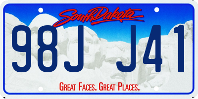 SD license plate 98JJ41