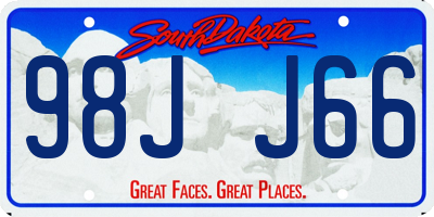SD license plate 98JJ66