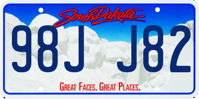 SD license plate 98JJ82