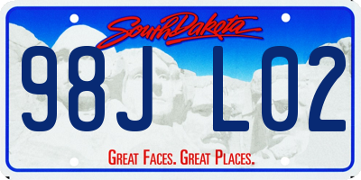 SD license plate 98JL02