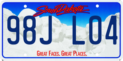 SD license plate 98JL04