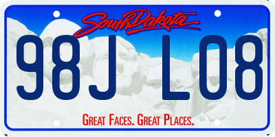 SD license plate 98JL08