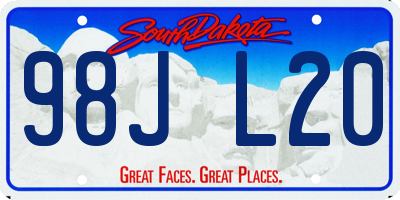 SD license plate 98JL20