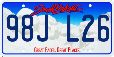 SD license plate 98JL26